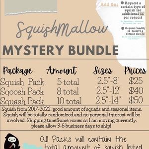 Squishmallow bundles mystery